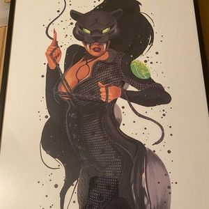 Reina Koyano Jordan 13 Black Cats signed print